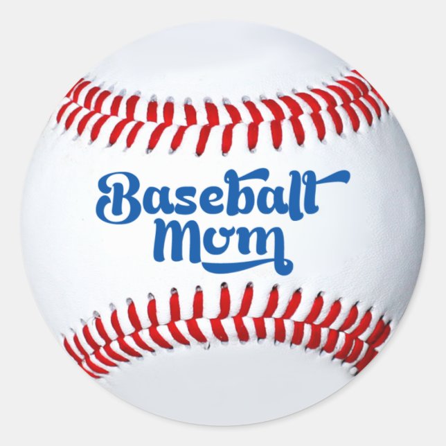 Pegatina de regalo de mamá de béisbol (Anverso)