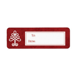 Pegatina de regalo de Navidades de árbol celta
