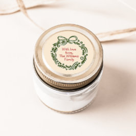 Pegatina de regalo de Navidades de inspiración vin