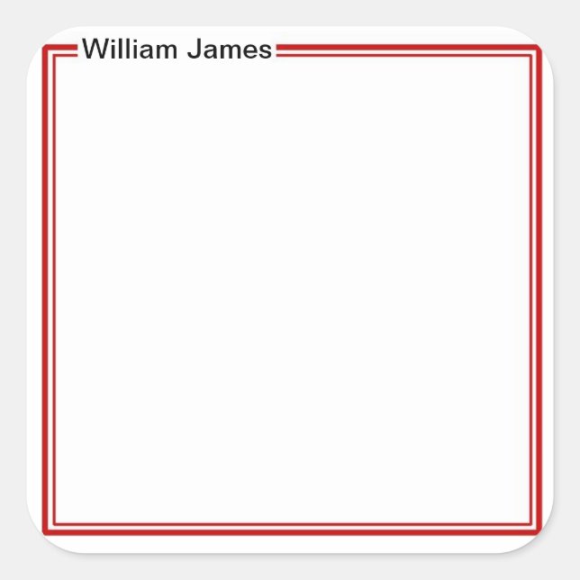 Pegatina de regalo de nombre de monograma muy trad (Anverso)