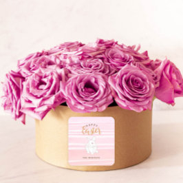 Pegatina de Regalo de Pascua Feliz Bunny