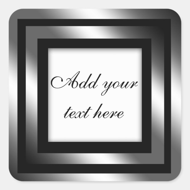 Pegatina de regalo negro brillante (Anverso)