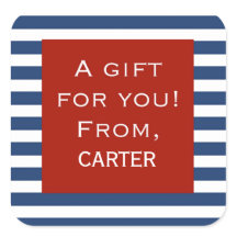 Pegatina de regalo personalizado del marco rojo de