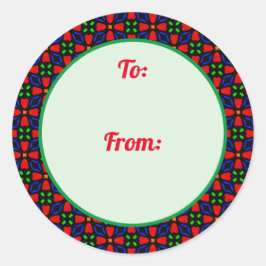 Pegatina de Regalos Fronterizos redondeados de nav