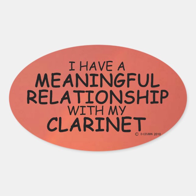 Pegatina de relaciones significativas Clarinet Ova (Anverso)