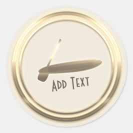 Pegatina de remo de oro