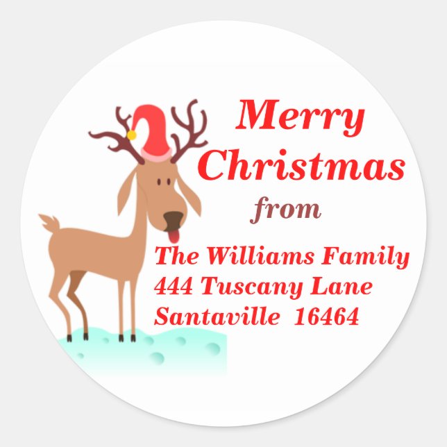 Pegatina de renos - grande (Anverso)