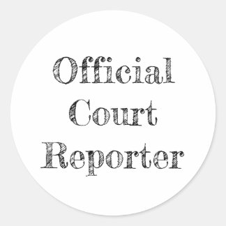Pegatina de reporteros de tribunales oficiales