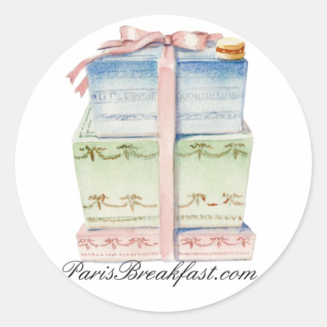 Pegatina de repostería de París (Anverso)