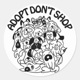 Pegatina de rescate por adopción de perro