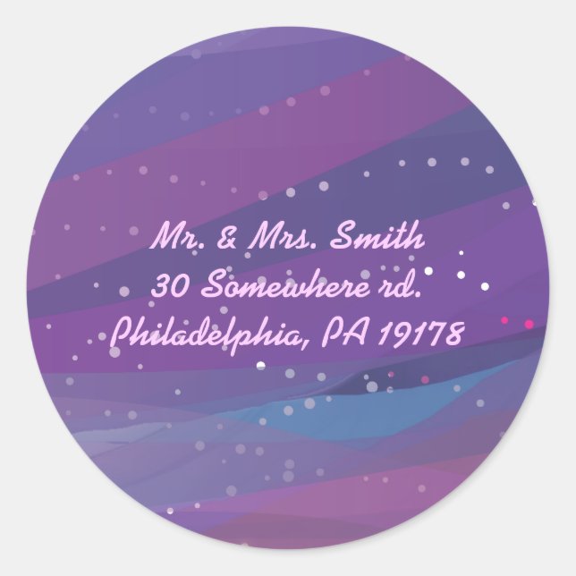 Pegatina de respuesta a invitación a Water Lily Ba (Anverso)