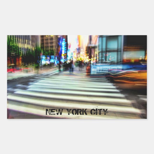 Pegatina de resumen de calle de NYC (Anverso)