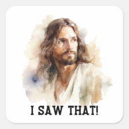 Pegatina de retrato de Jesús - Vi ese regalo relig