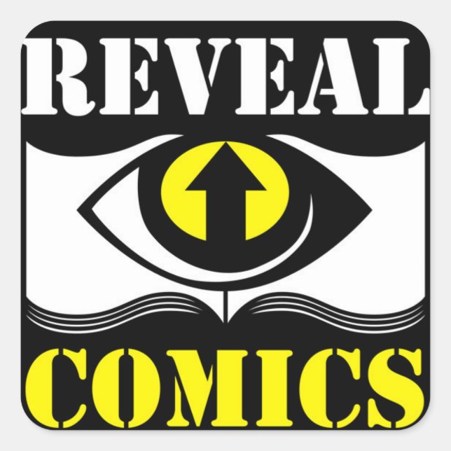 Pegatina de Reveal Comics Co. (Anverso)