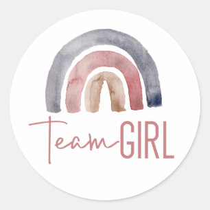 Pegatina de revelación de género Rainbow, Chica de