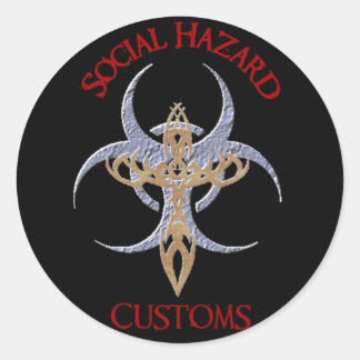 Pegatina de riesgo social