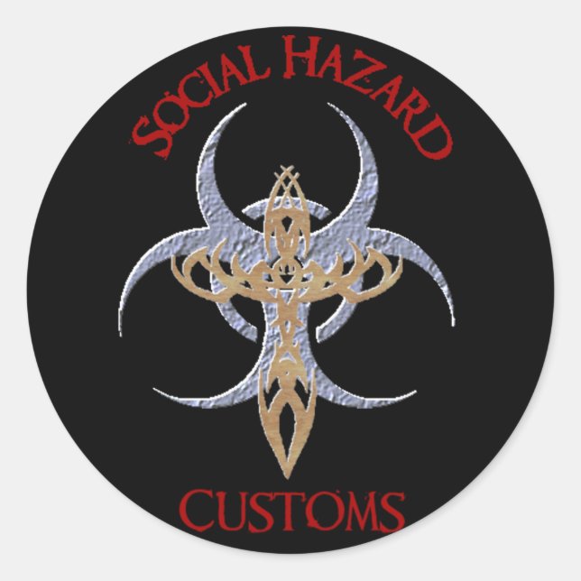 Pegatina de riesgo social (Anverso)