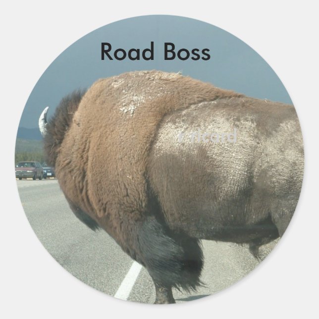 Pegatina de Road Boss (Anverso)