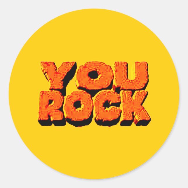 PEGATINA DE ROCK CLASSIC ROUND (Anverso)