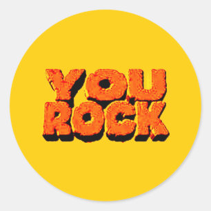 PEGATINA DE ROCK CLASSIC ROUND