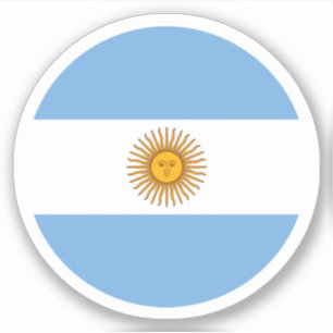Pegatina de Ronda Bandera de Argentina