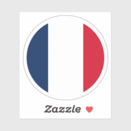 Pegatina de Ronda Bandera de Francia