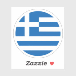 Pegatina de Ronda Bandera de Grecia