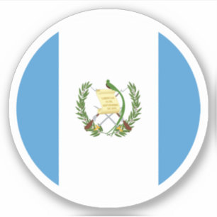 Pegatina de Ronda Bandera de Guatemala