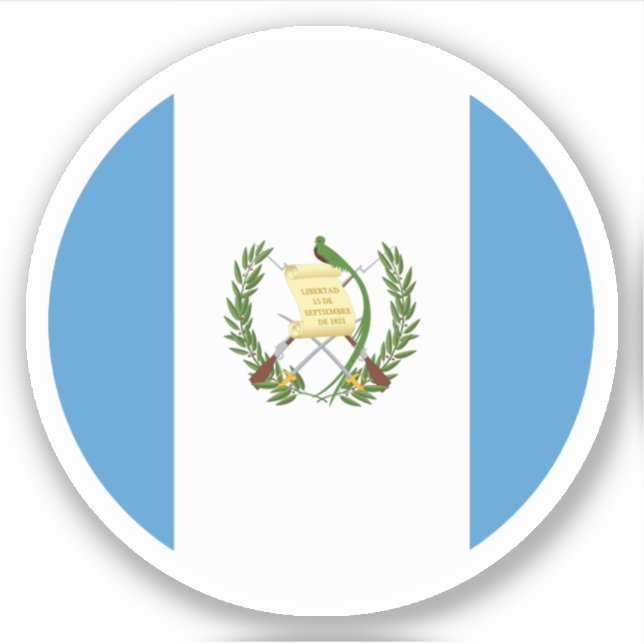 Pegatina de Ronda Bandera de Guatemala (Anverso)