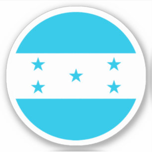 Pegatina de Ronda Bandera de Honduras