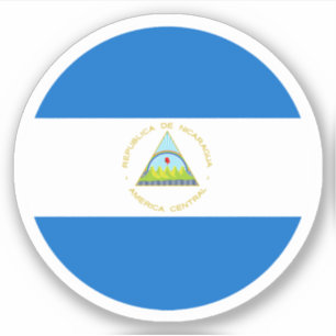 Pegatina de Ronda Bandera de Nicaragua