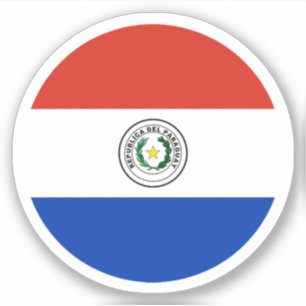 Pegatina de Ronda Bandera de Paraguay