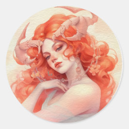 Pegatina de Ronda Clásica Cancerosa/Cáncer