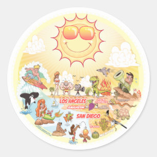 Pegatina de Ronda Clásica del Sur de California