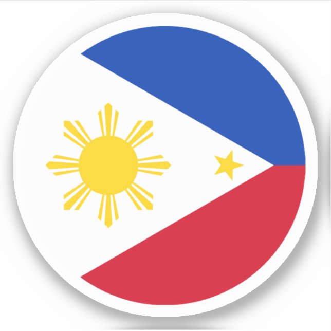 Pegatina de Ronda de Bandera de Filipinas (Anverso)