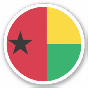 Pegatina de Ronda de Bandera de Guinea-Bissau