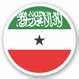 Pegatina de Ronda de Bandera de Somaliland
