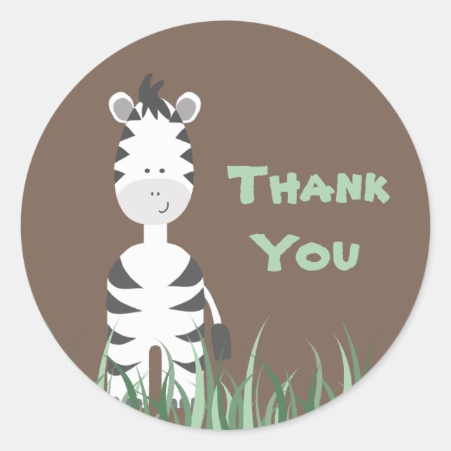 Pegatina de Ronda de Cebra Safari (Anverso)