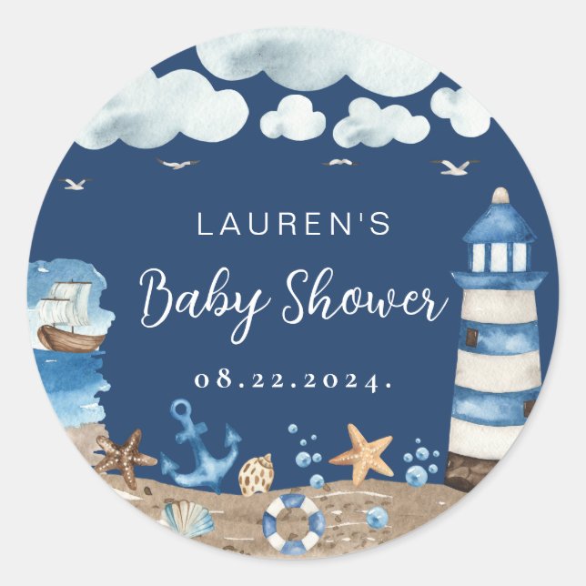 Pegatina de Ronda de la Armada Temática Náutica (Anverso)