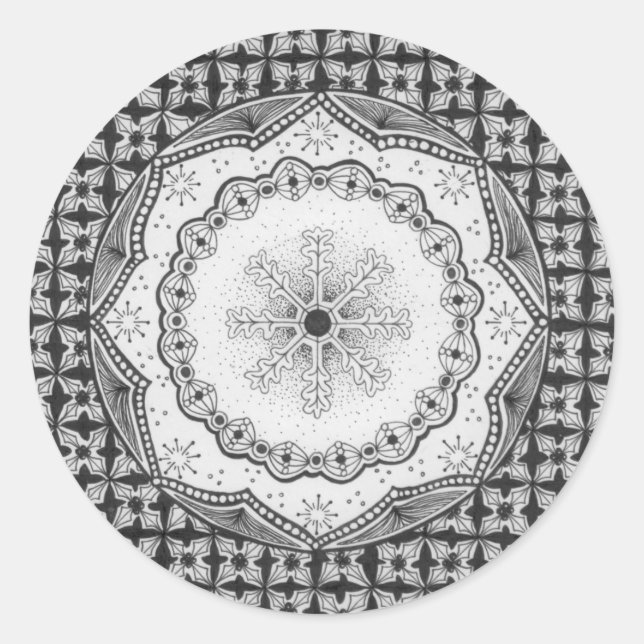 Pegatina de Ronda Holly y Snowflake (Anverso)