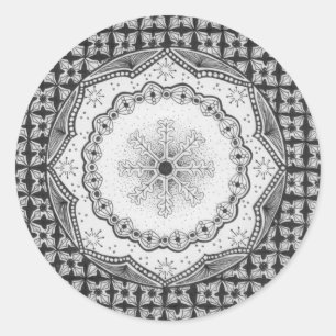 Pegatina de Ronda Holly y Snowflake