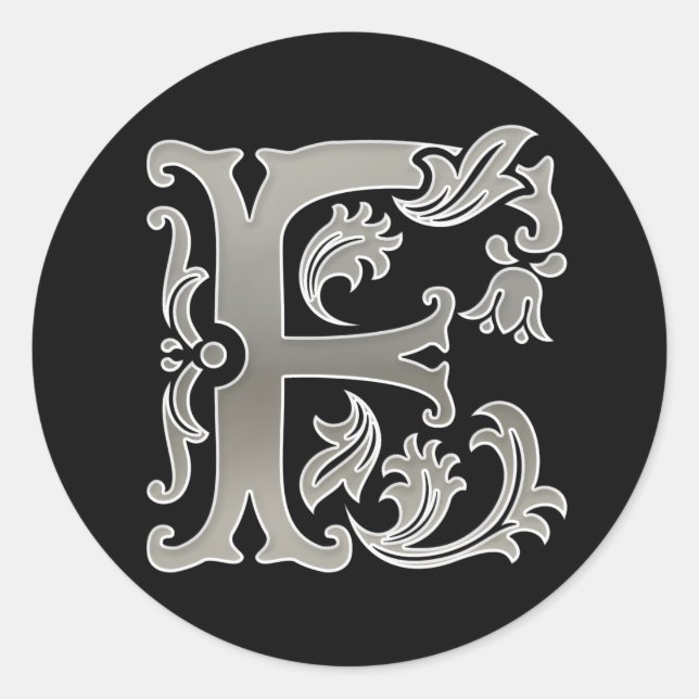 Pegatina de ronda inicial F en plata (Anverso)