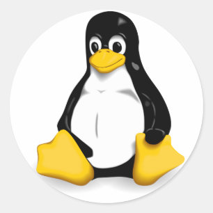 Pegatina de Ronda Tux de Linux