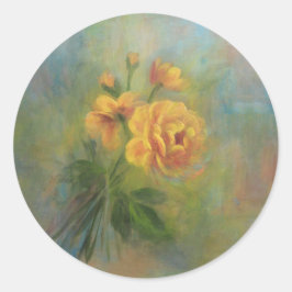 Pegatina de rosa amarillo