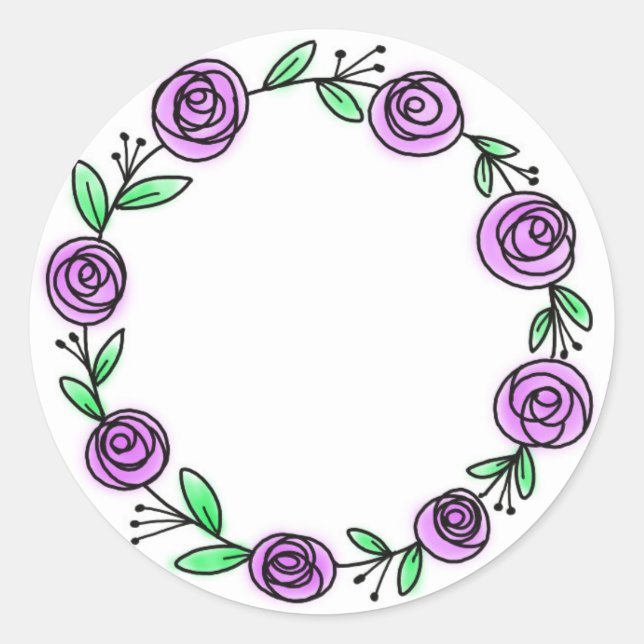 Pegatina de Rosa de Bullet Journal (Anverso)