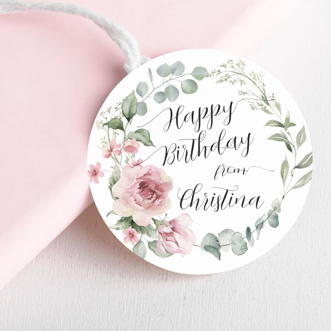 Pegatina de Rosas de cumpleaños feliz (Happy Birthday Roses Sticker)