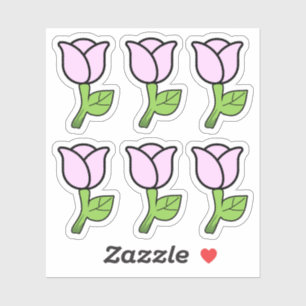 Pegatina de rosas rosadas