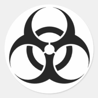 Pegatina de Rótulo radiactivo