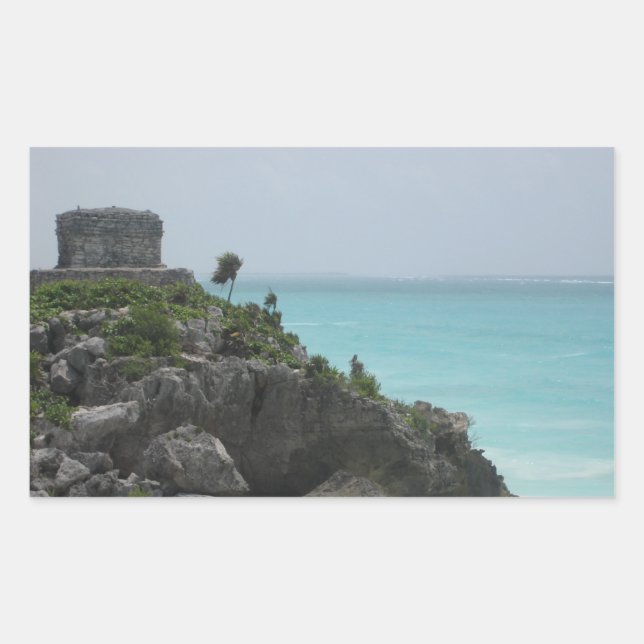 Pegatina de ruina de Tulum (Anverso)