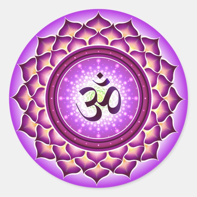 Pegatina de Sahasrara o chakra de corona (Anverso)